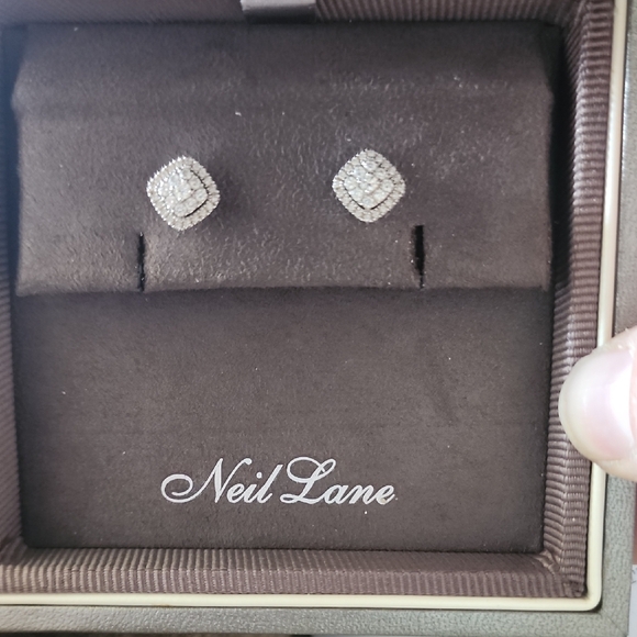 Neil Lane 14K White Gold Diamond Earrings - Picture 3 of 4